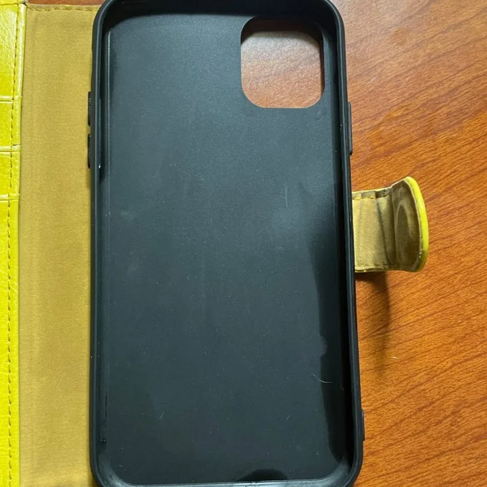 Yellow iPhone 6 Wallet Case Card Holder Flip Cover